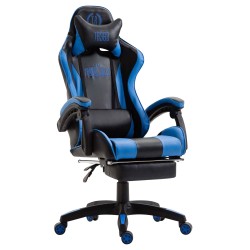 Silla de oficina Ignite en piel sintética negra/azul