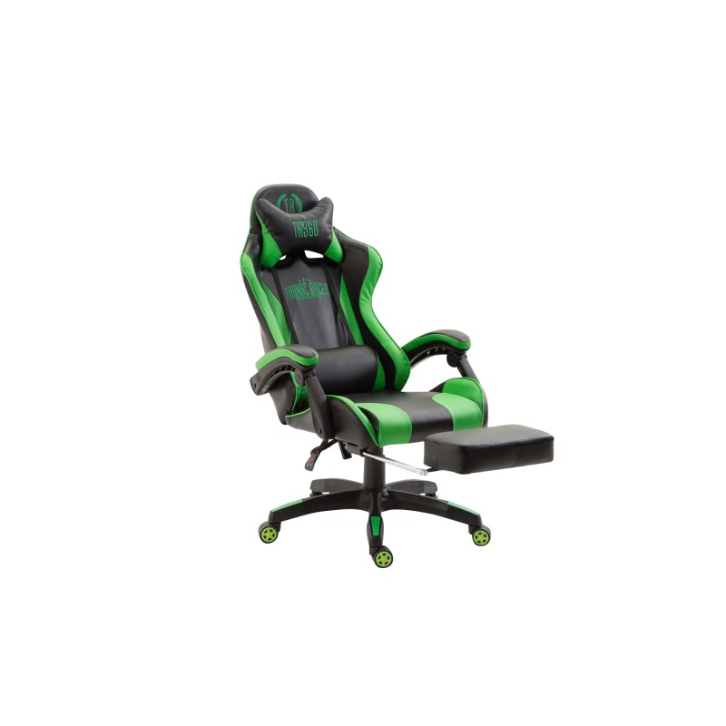 Silla de oficina Ignite en piel sintética negra/verde