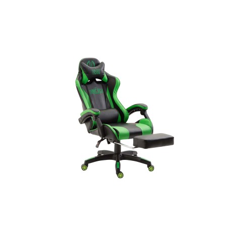 Silla de oficina Ignite en piel sintética negra/verde
