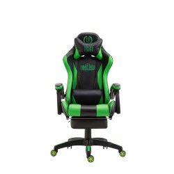 Silla de oficina Ignite en piel sintética negra/verde