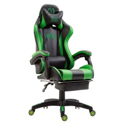 Silla de oficina Ignite en piel sintética negra/verde