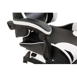 Silla de oficina Ignite, color negro y blanco, piel sintética