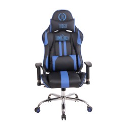 Silla de oficina Limit XM en piel sintética negra/azul