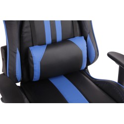 Silla de oficina Limit XM en piel sintética negra/azul