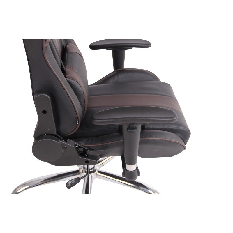 Silla de oficina Limit XM en piel sintética negra/marrón