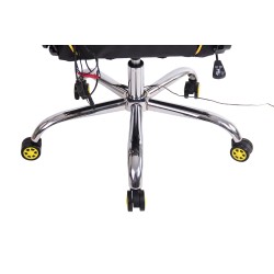 Silla de oficina Limit XM en piel sintética negra/amarilla