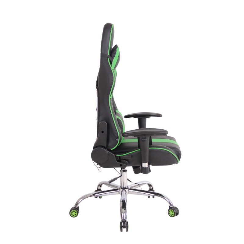 Silla de oficina Limit XM en piel sintética negra/verde