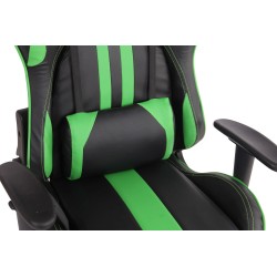 Silla de oficina Limit XM en piel sintética negra/verde