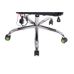 Silla de oficina Limit XM en piel sintética negra/verde