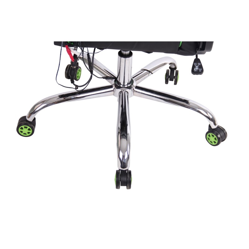 Silla de oficina Limit XM en piel sintética negra/verde