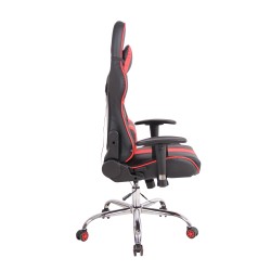 Silla de oficina Limit XM en piel sintética negra/roja
