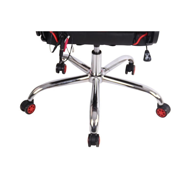 Silla de oficina Limit XM en piel sintética negra/roja