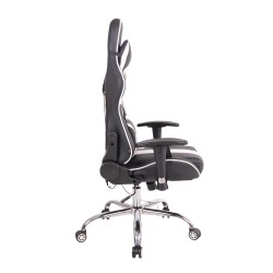 Silla de oficina Limit XM en piel sintética negra/blanca