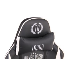 Silla de oficina Limit XM en piel sintética negra/blanca