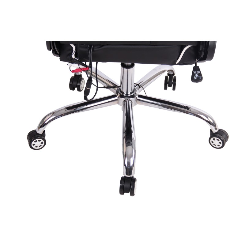 Silla de oficina Limit XM en piel sintética negra/blanca