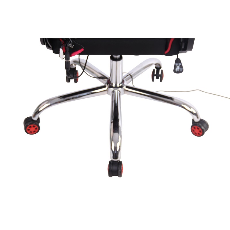 Silla de oficina Limit XM en tela negra/roja