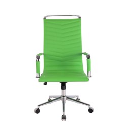 Silla de oficina Batley, polipiel verde