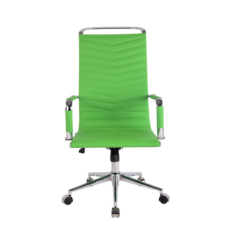 Silla de oficina Batley, polipiel verde