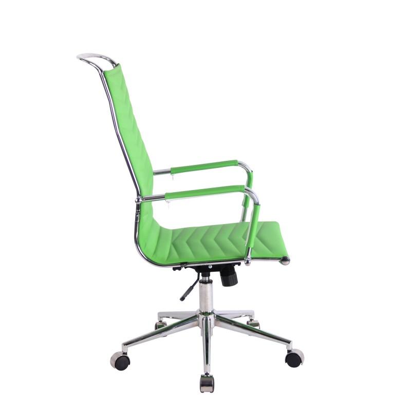 Silla de oficina Batley, polipiel verde