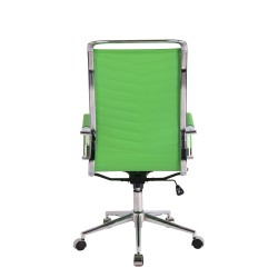 Silla de oficina Batley, polipiel verde