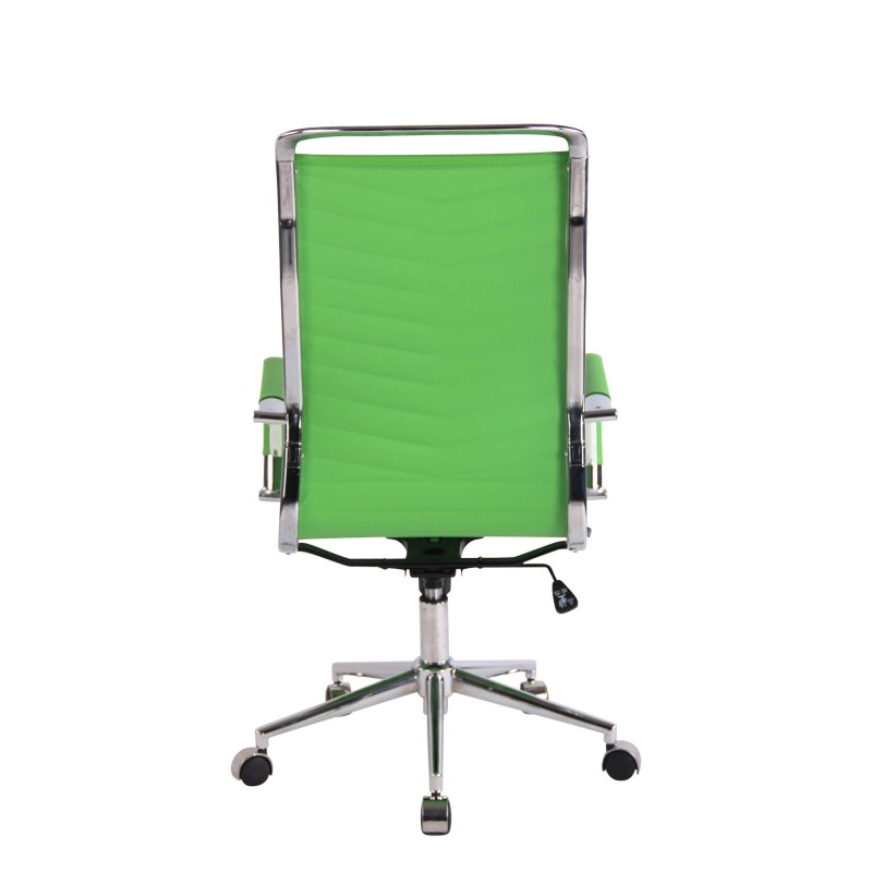 Silla de oficina Batley, polipiel verde