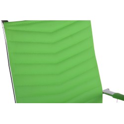 Silla de oficina Batley, polipiel verde