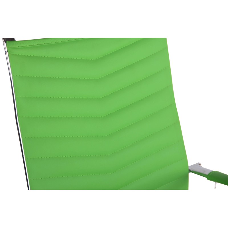 Silla de oficina Batley, polipiel verde