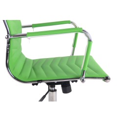 Silla de oficina Batley, polipiel verde