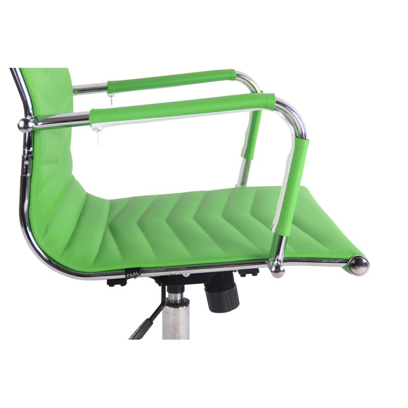 Silla de oficina Batley, polipiel verde