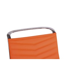 Silla de oficina Batley, polipiel naranja