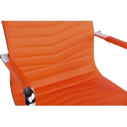 Silla de oficina Batley, polipiel naranja