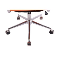 Silla de oficina Batley, polipiel naranja