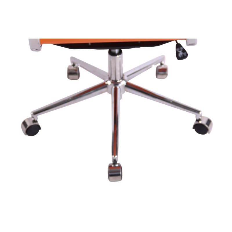 Silla de oficina Batley, polipiel naranja