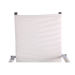 Silla de oficina Batley, polipiel blanca