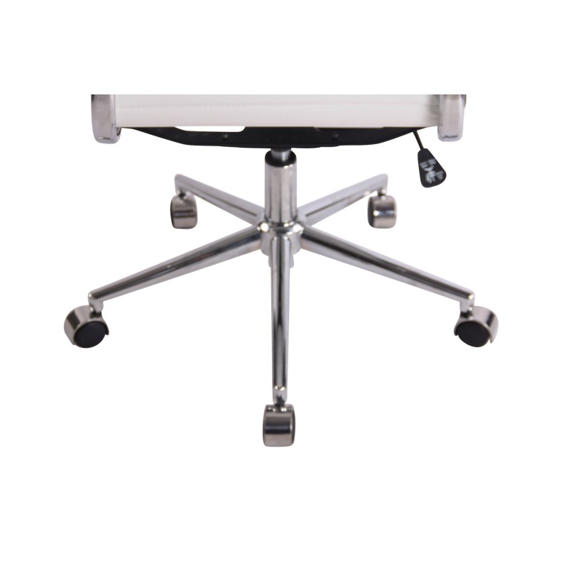 Silla de oficina Batley, polipiel blanca