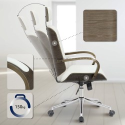 Silla de oficina Dayton gris blanco/gris