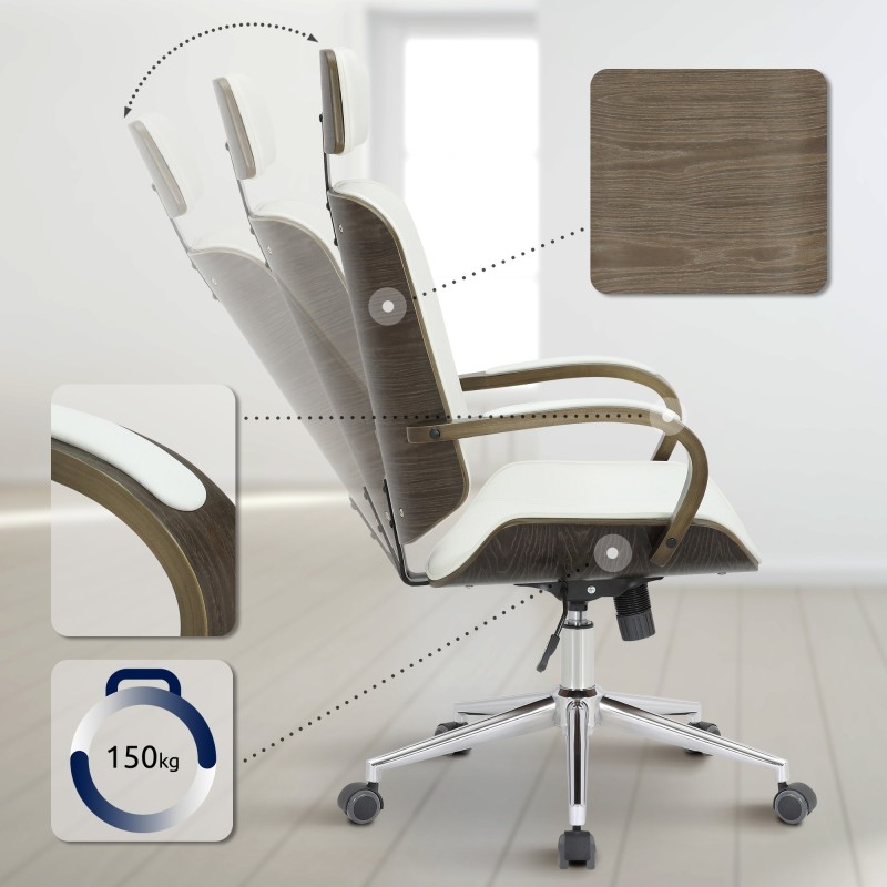 Silla de oficina Dayton gris blanco/gris