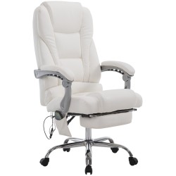 Silla de oficina Pacific con función de masaje V2 blanca