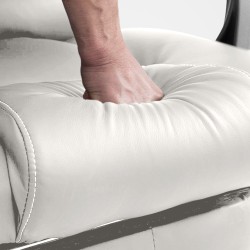 Silla de oficina Pacific con función de masaje V2 blanca