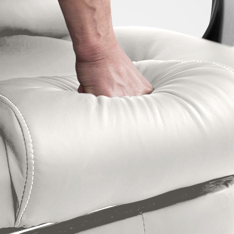 Silla de oficina Pacific con función de masaje V2 blanca