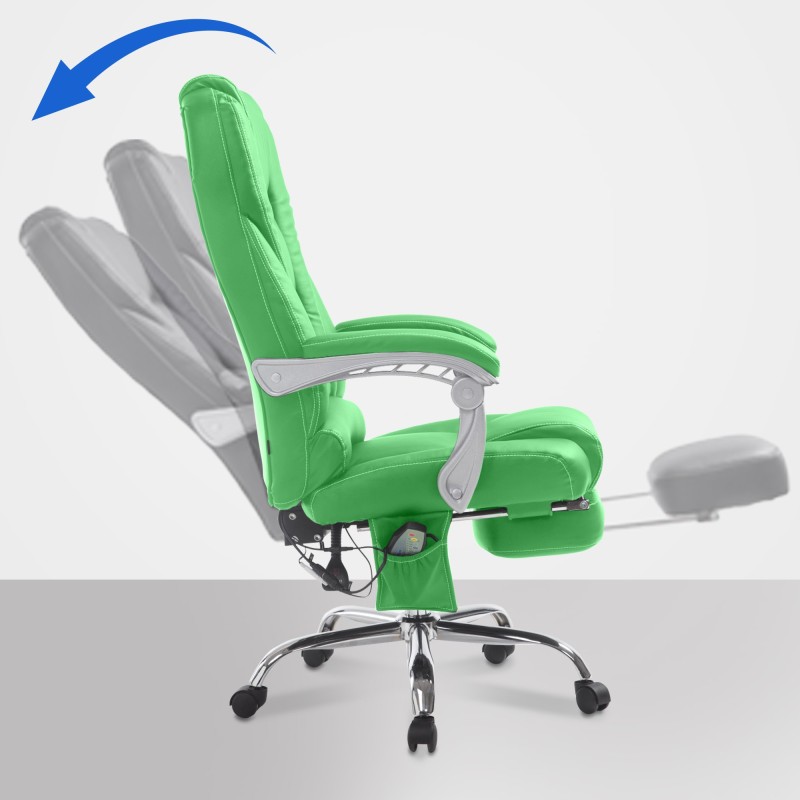 Silla de oficina Pacific con función de masaje V2 verde