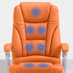 Silla de oficina Pacific con función de masaje V2 naranja