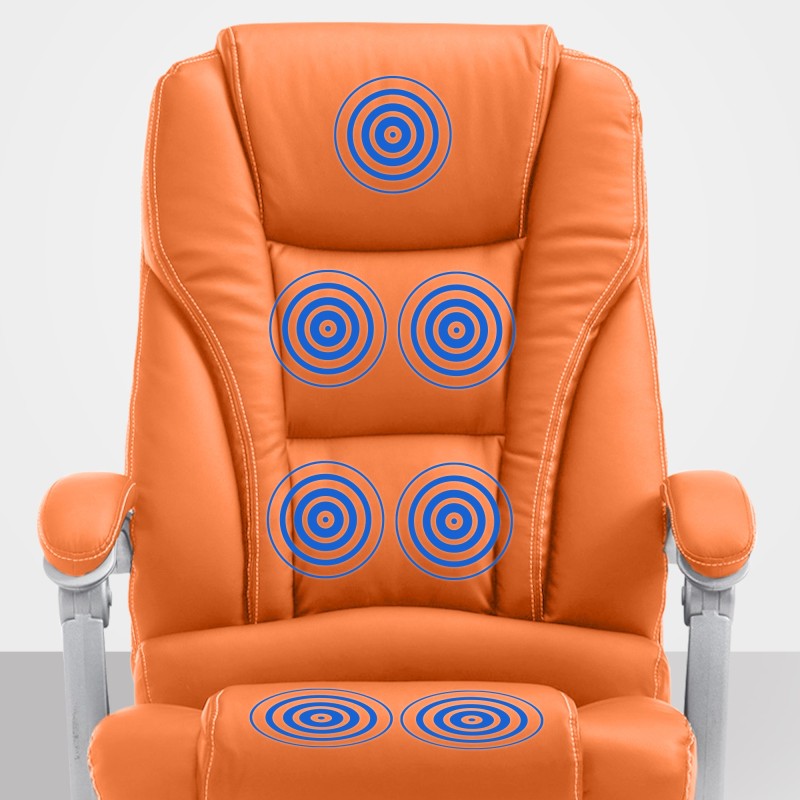 Silla de oficina Pacific con función de masaje V2 naranja