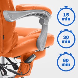 Silla de oficina Pacific con función de masaje V2 naranja