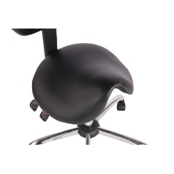 Taburete de trabajo negro Stuttgart