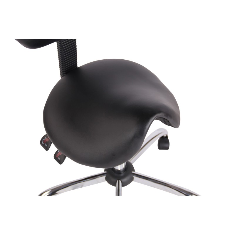 Taburete de trabajo negro Stuttgart