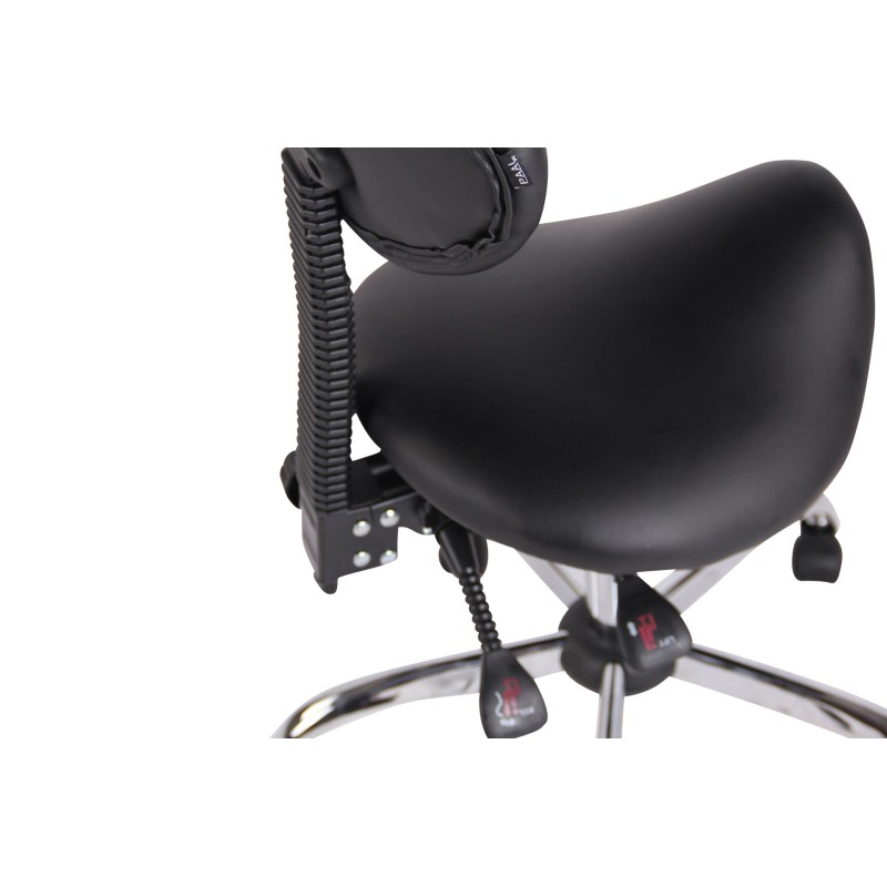 Taburete de trabajo negro Stuttgart