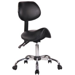 Taburete de trabajo negro Stuttgart