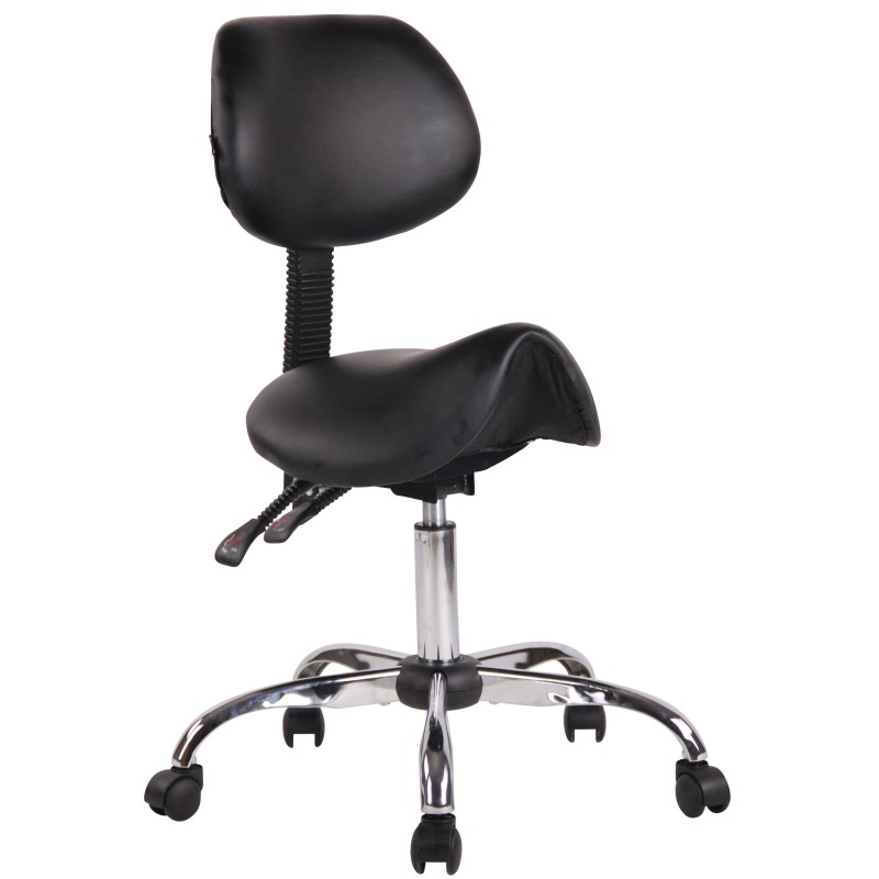 Taburete de trabajo negro Stuttgart