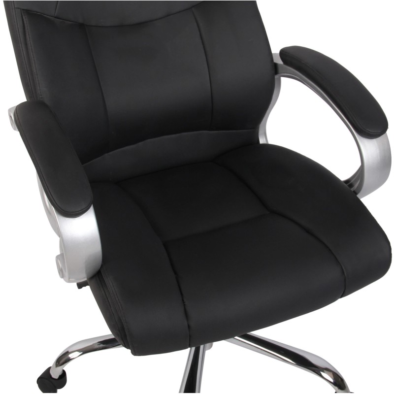 Silla de oficina BIG Apoll en piel sintética negra V2